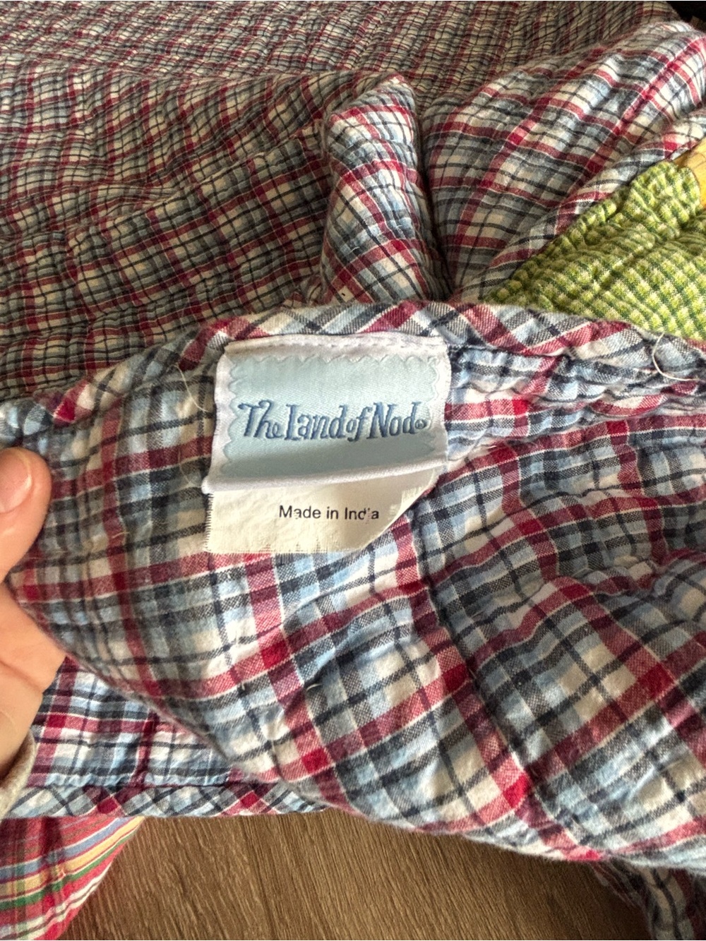 Large Vintage The Land Of Node 100% Cotton Patchwork Quilt - Picture 4 of 6